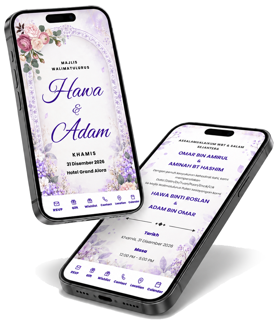Mockup Kad Kahwin Digital